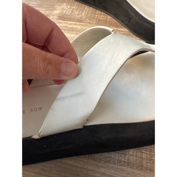 Women's The Row Ginza Two-Toned Leather and Suede Platform Sandals size 39 - Picture 3 of 8